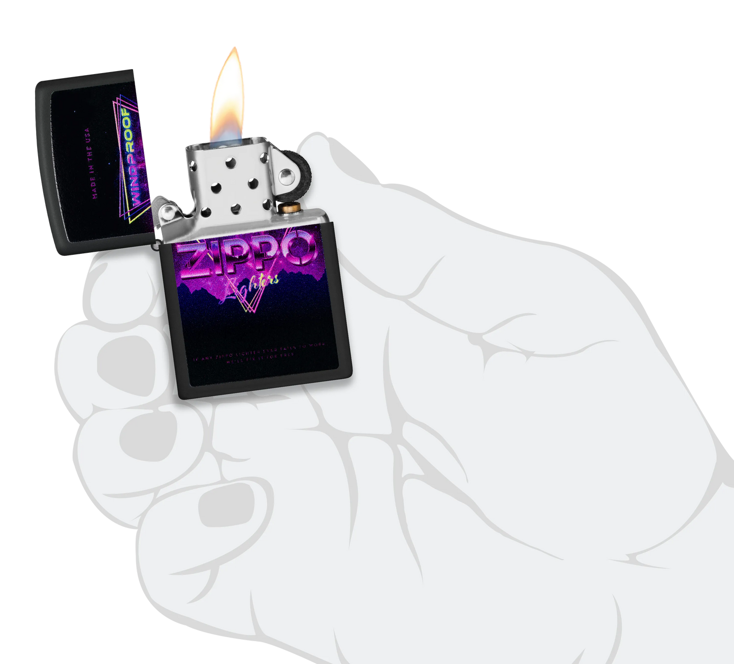 Neon Zippo design