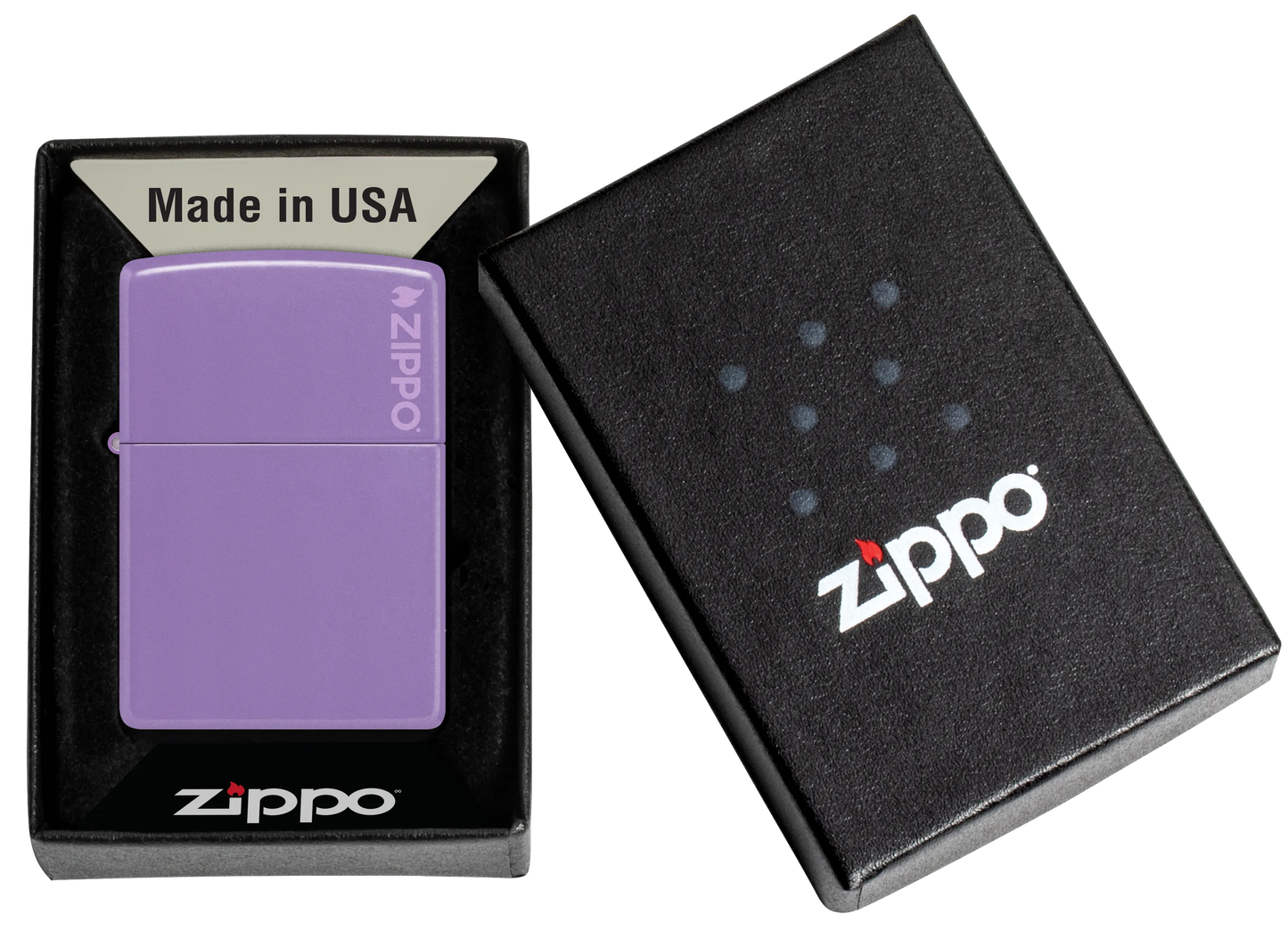 Klassiek Smoky Lavender met Zippo-logo