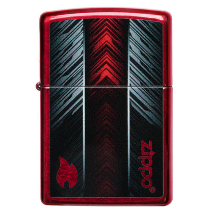 Red and Gray Zippo Design