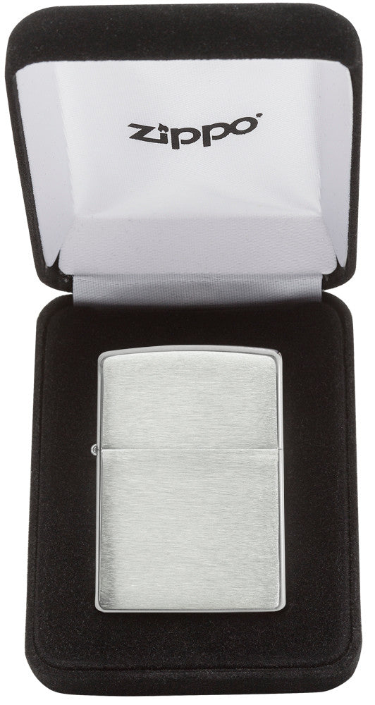 Zippo Aansteker 925 Sterling Zilver Geborsteld in Premium Open Geschenkverpakking