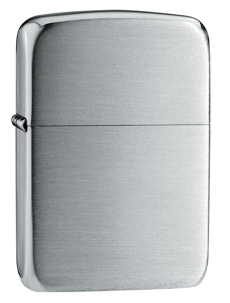 Zippo Aansteker 1941 Replica in sterling zilver vooraanzicht ¾ hoek in satijn zilver optiek