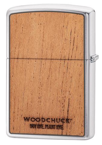 Achteraanzicht Zippo Woodchuck met Woodchuck-belettering